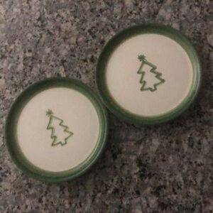 PotteryBarn🎄KEEPSAKE 4.25” Coasters (2) EUC